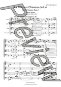 claude debussy la fille aux cheveux de lin string quartet sheet music full score page 1 preview