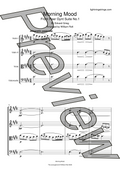 edvard grieg morning mood peer gynt string quartet sheet music full score page 1 preview