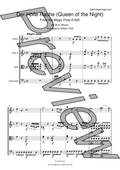 mozart der holle rache queen of the night string quartet sheet music full score page 1 preview